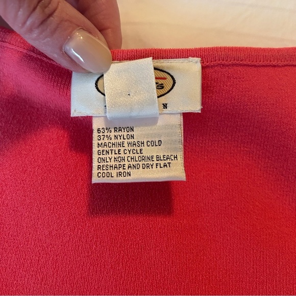 Talbots Shell Sweater Coral Pink Sleeveless Knit Blend Scoop Neck Plus size 1X - Picture 12 of 14